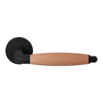 GPF4301.61-H4  Ika XL door handle black/ cherry on round rose