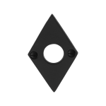 GPF6100.07 Rose 83x52x4mm wrought iron black