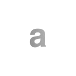 House number addition letter 'a' stainless steel satin, 116 mm