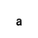 House number addition letter 'a' black, 116 mm