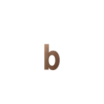 House number addition letter 'b' Bronze blend, 156 mm