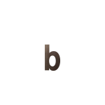 House number addition letter 'b' Dark blend, 156 mm