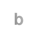 House number addition letter 'b' stainless steel satin, 156 mm