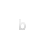 House number addition letter 'b' stainless steel satin, 156 mm