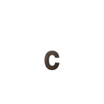 House number addition letter 'c' Dark blend, 116 mm