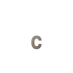 House number addition letter 'c' Mocca blend, 116 mm