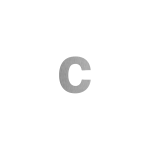 House number addition letter 'c' stainless steel satin, 116 mm