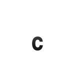 House number addition letter 'c' stainless steel satin, 116 mm