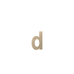 House number addition letter 'd' Champagne blend, 156 mm