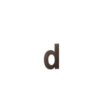 House number addition letter 'd' Dark blend, 156 mm