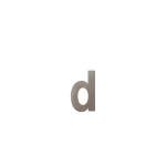 House number addition letter 'd' Mocca blend, 156 mm