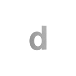 House number addition letter 'd' stainless steel satin, 156 mm