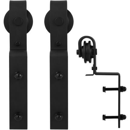 GPF0530.61 sliding wardrobe door hanger set Lanka black