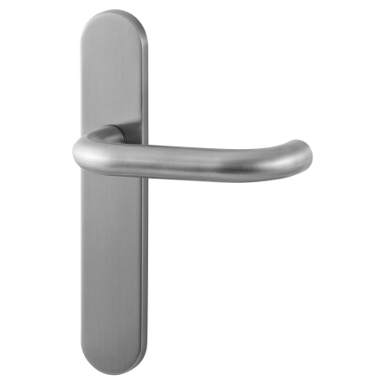 GPF105VS2 RVS deurkruk op langschild