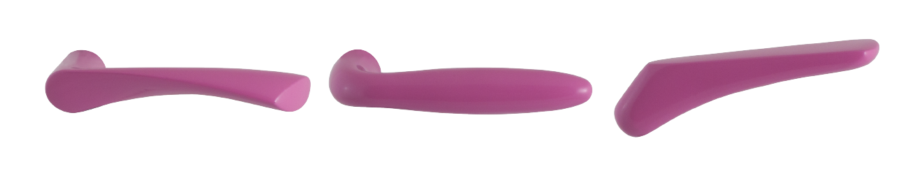 Single door handles in pink
