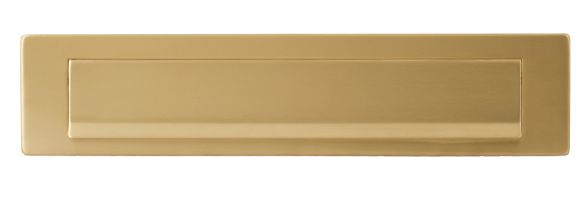 GPF letter plate in PVD satin brass