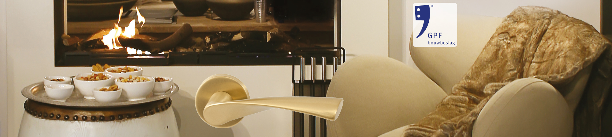 Interior with GPF buildling hardware PVD satin brass