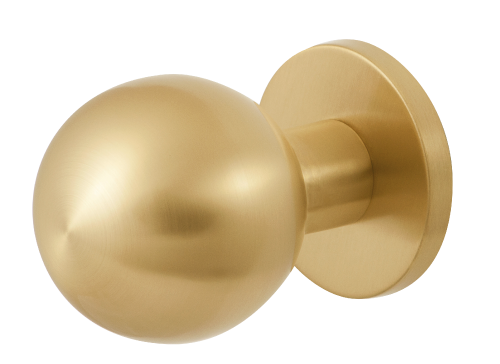 GPF front door knobs in PVD satin brass