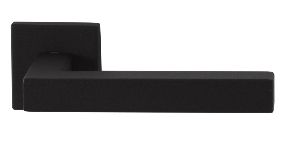 GPF door handle on rose in black with structure