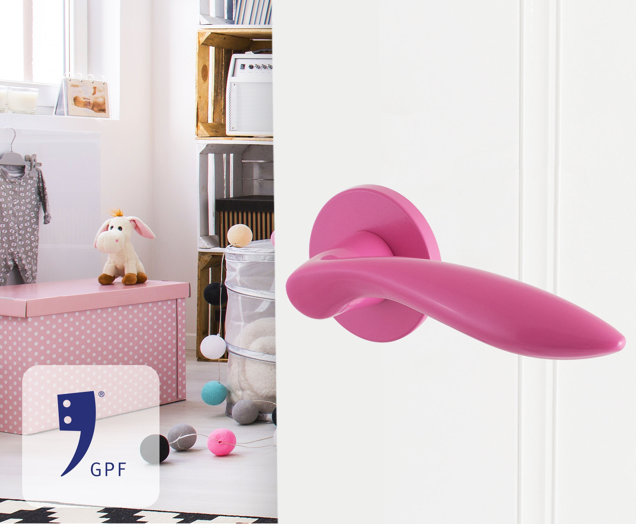 GPF buildilng hardware finish pink